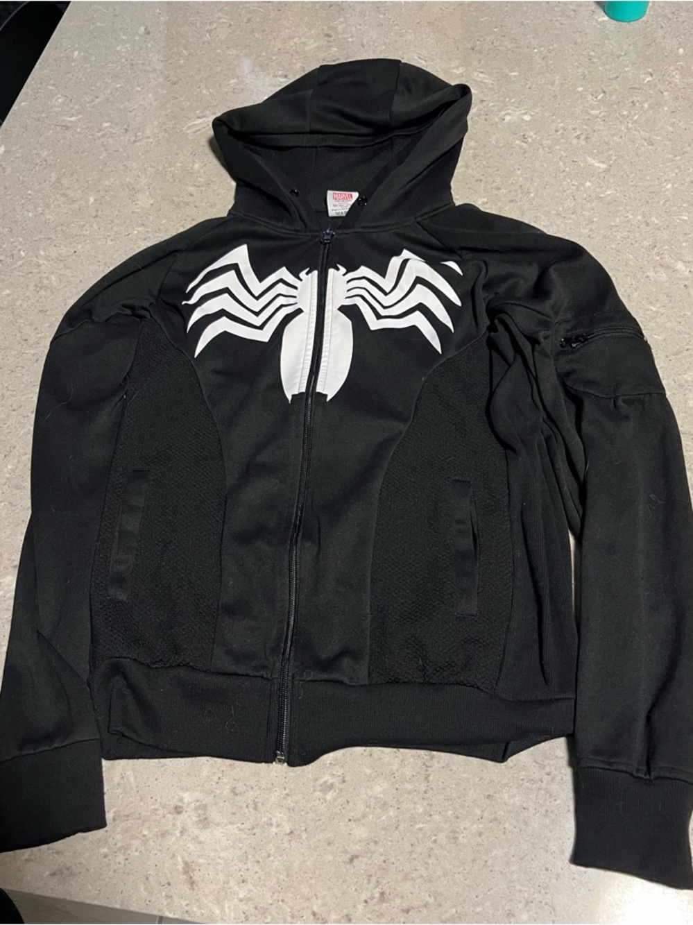 Marvel Venom Black Zip-Up Hoodie European Made